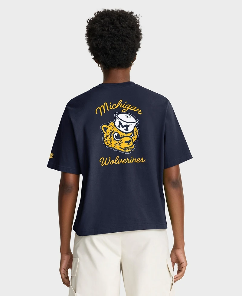 Nike Women's Michigan Wolverines Legacy Pocket Boxy T-Shirt