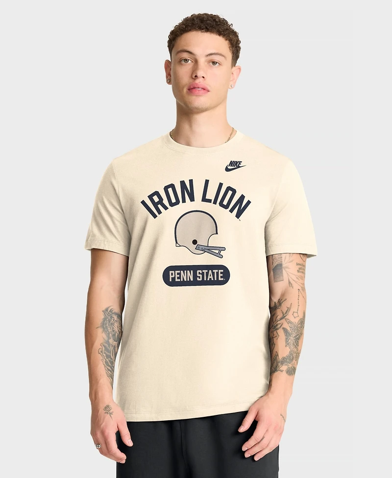 Nike Men's Natural Penn State Nittany Lions Legacy Arch Helmet T-Shirt