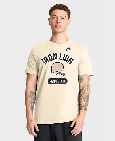 Nike Men's Natural Penn State Nittany Lions Legacy Arch Helmet T-Shirt
