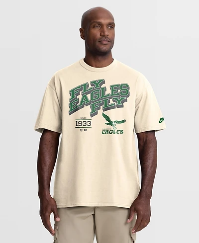 Nike Men's Natural Philadelphia Eagles Vintage Mod Blown Away Max90 T-Shirt