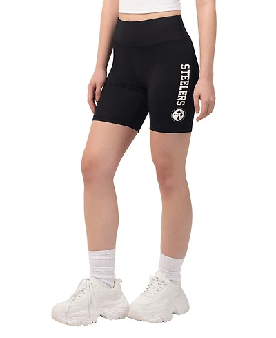 Starter Women's Black Pittsburgh Steelers Biker Shorts
