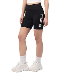 Starter Women's Black Pittsburgh Steelers Biker Shorts