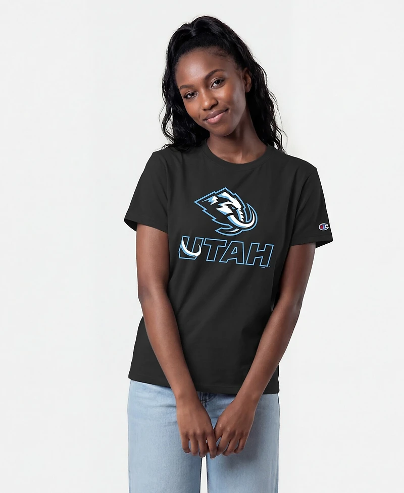 Champion Women's Black Utah Mammoth Wordmark Lockup T-Shirt