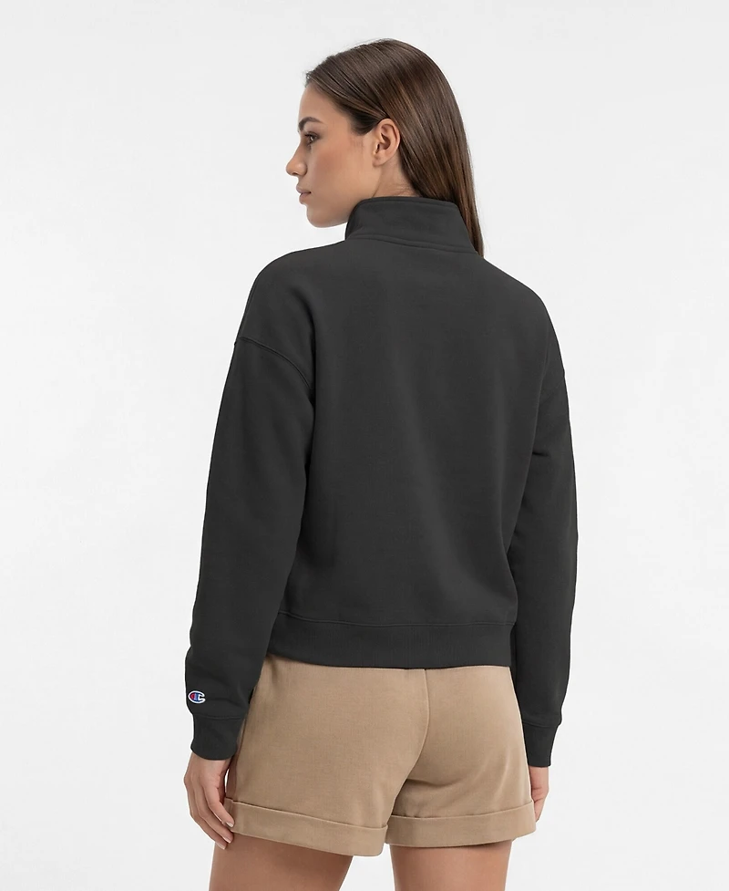 Champion Women's Black Vegas Golden Knights Power Blend Quarter-Zip Sweatshirt