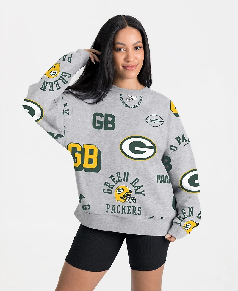 Gameday Couture Women's Heather Gray Green Bay Packers Always On Repeat Fleece Sweatshirt