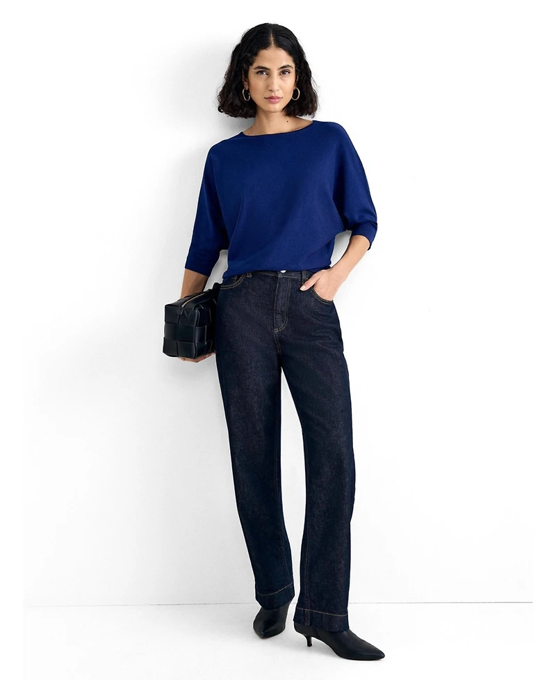Phase Eight Women's Cristine 3/4-Sleeve Viscose-Blend Boat Neck Pullover Sweater