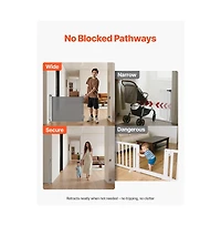 Ruie Retractable Pet Gate with Security Lock 31 in Tall and 56 in Wide