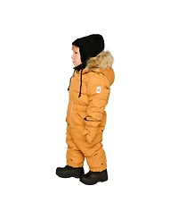 Deux par Baby Unisex 6M To 24M Original One Piece Puffy Snowsuit with Removable Mittens and Boots Sugar