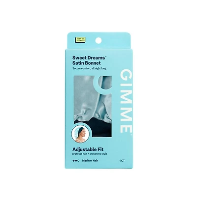 Gimme Beauty Sweet Dreams Satin Bonnet Ultra Soft Sleep Bonnet Smooth and Frizz Free Hair Medium Hair