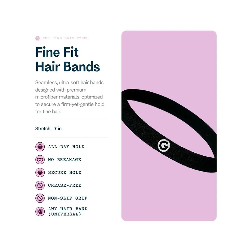 Gimme Beauty Fine Hair Ties Seamless Nylon 36 Pack