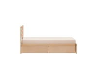Grain & Grove Bear Twin Single Bed With Underbed Storage Drawers, Oak Embossed