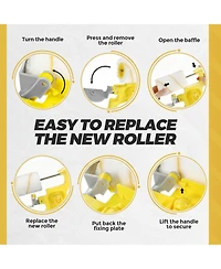 Xdovet Edger Kit Handheld Roller Brush Extension Pole Wall Ceiling Indoor Outdoor