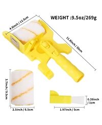 Xdovet Paint Edger Roller Brush Multifunctional Hand-held Portable Tool Kit Pole Mountable Wall Ceiling Painting