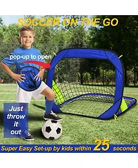 Aofar Pop Up Soccer Goal Net Portable Foldable Indoor Outdoor Carry Bag