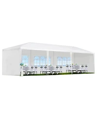 Streamdale Furniture 10x30' Outdoor Garden Gazebo Wedding Party Tent with 5 Removable Sidewalls