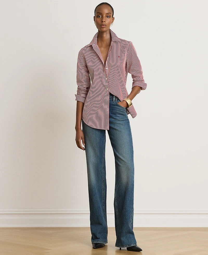 Lauren Ralph Petite Classic-Fit Point Collar Shirt