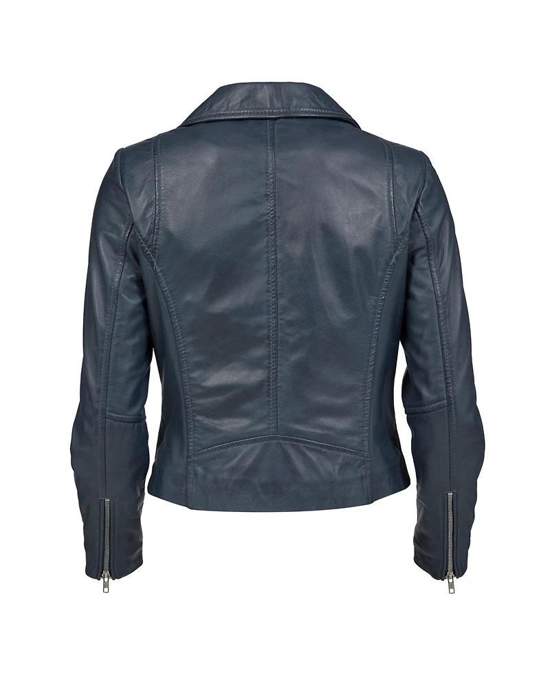 Celtic & Co. Womens Leather Biker Jacket