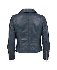 Celtic & Co. Womens Leather Biker Jacket