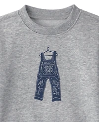 Osh Kosh Baby Boys' Long-Sleeve Overall French Terry Sweatshirt