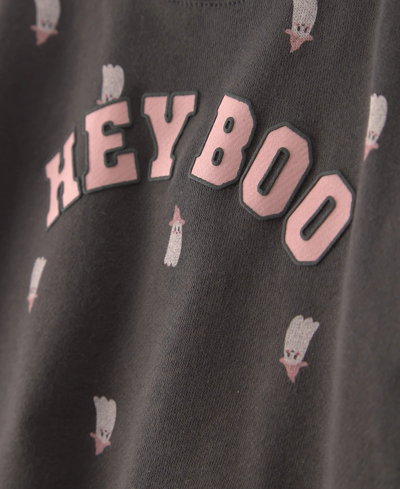 Carter's Toddler Girls' 2T-5T Halloween Hey Boo French Terry Top and Pants, 2-Piece Set