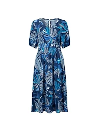 Weird Fish Womens Dilsha Printed Midi Dress