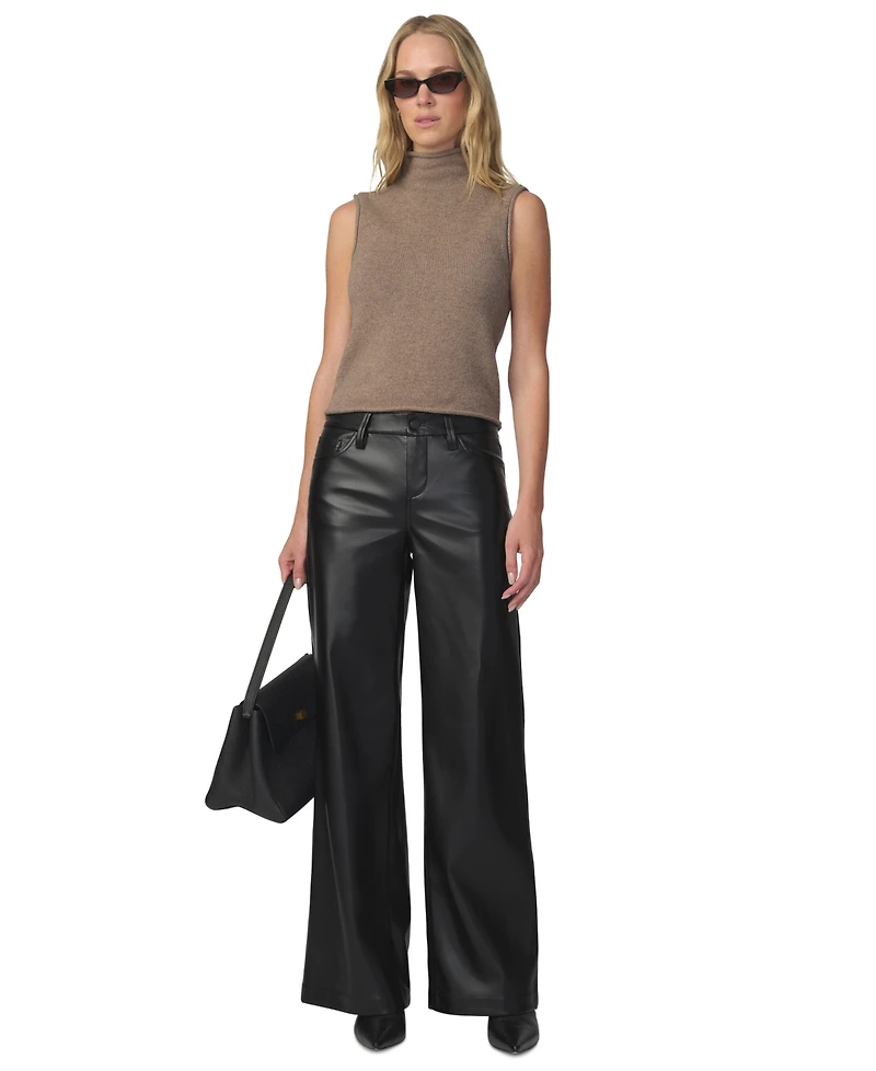 Joe's Jeans Women's Lou Faux Leather Wide-Leg Pants