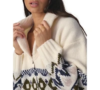 Joe's Jeans Women's The Inga Fair Isle Shawl Collar Sweater Cardigan