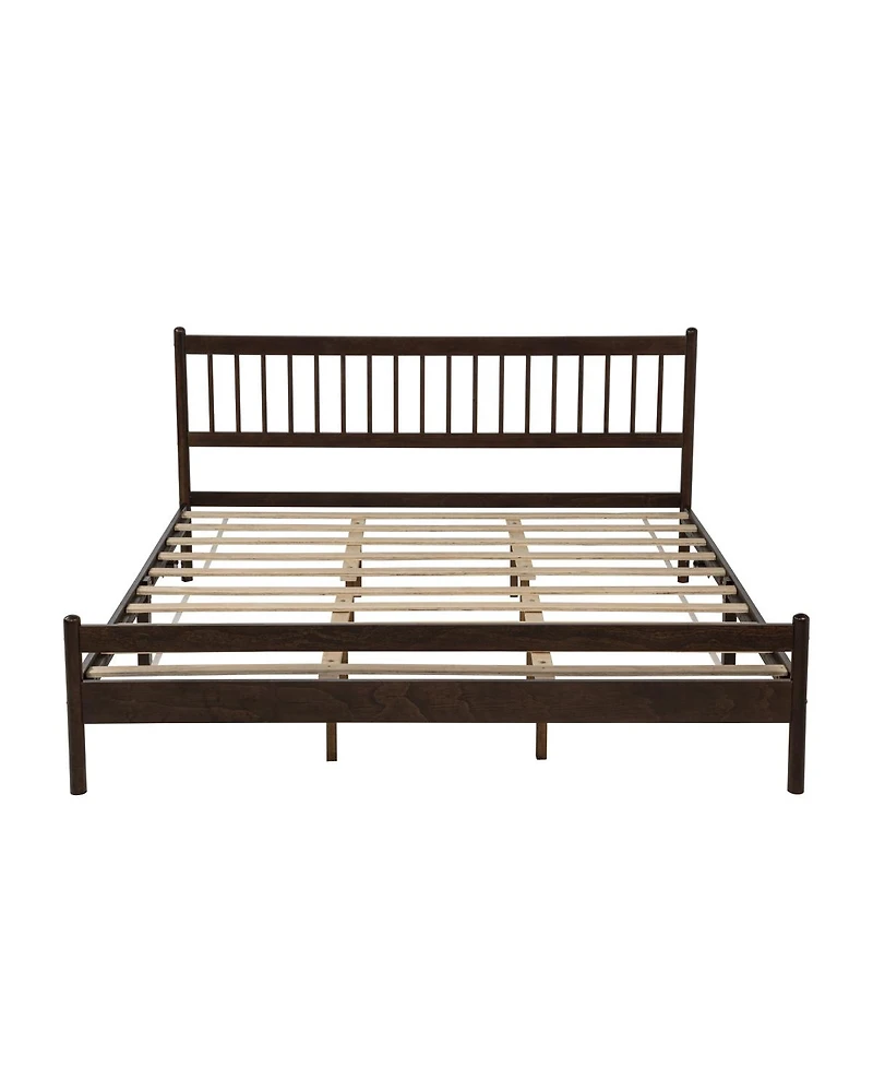 Streamdale Furniture Traditional Style King Size Pinewood Bed with Headboard and Footboard