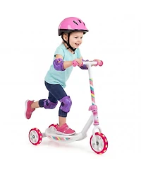 Slickblue Kids Kick Scooter with Light-Up Wheels and Wide Deck