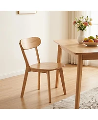 Streamdale Furniture Ergonomic Solid Wood Dining Chairs with Stable Reinforced Design