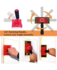 Xdovet Paint Edger Tool 360degree(s) Rotation Handle Trim Refill Pads Kit