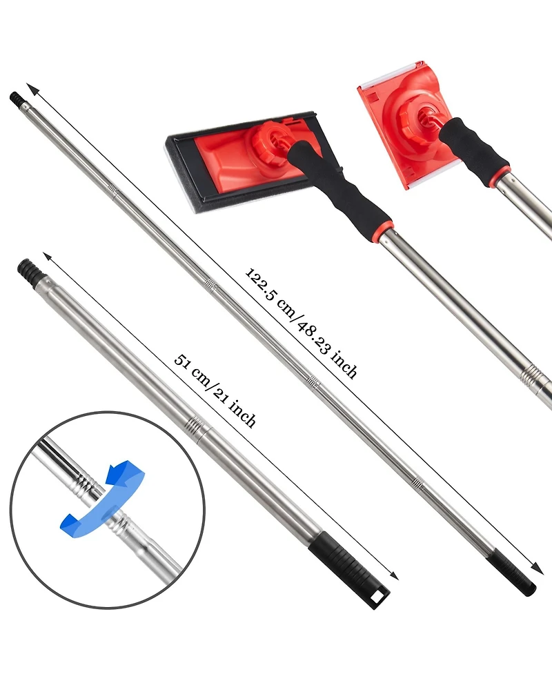 Xdovet Paint Edger Tool Kit Extension Rod Touch-up Pads Corner Ceiling Rotating Handle