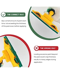 Xdovet Paint Edger 360degree(s) Rotation Handle 5 Replace Pads Wall Corner Ceiling Tool