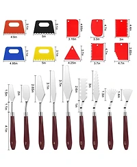 Xdovet Spatula Set Stainless Steel Palette Scrapers Oil Canvas Watercolor