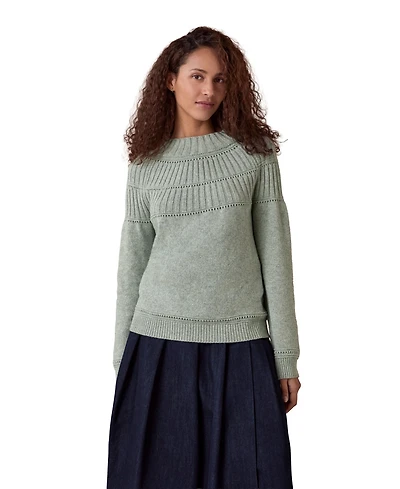 Celtic & Co. Women's Rib Stitch Yoke Oversized Jumper