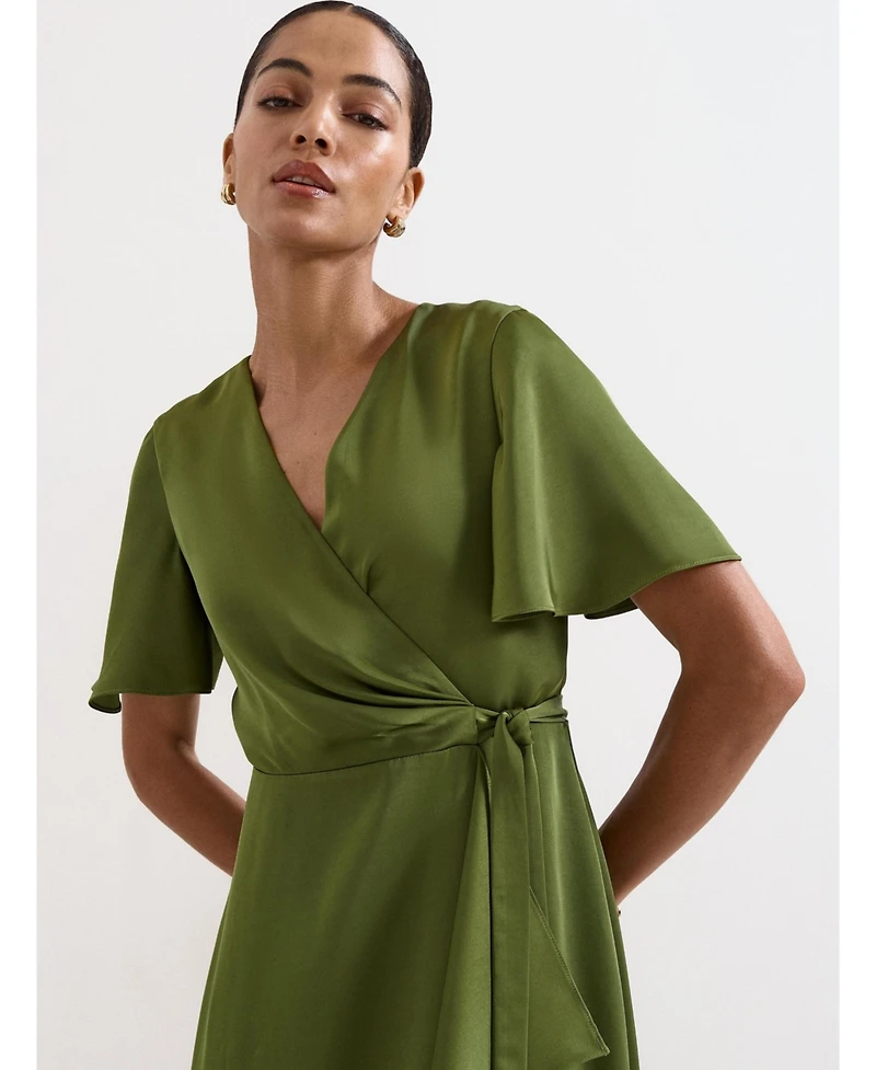 Phase Eight Women's Julissa V-Neck Satin Dress
