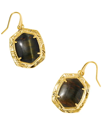 Kendra Scott Tiger Eye Striped Daphne Drop Earrings