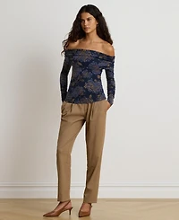 Lauren Ralph Women's Long-Sleeve Off-The-Shoulder Top