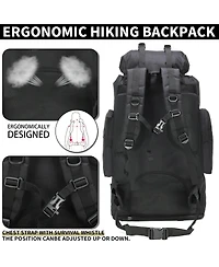 Piscifun 70L Camping Hiking Backpack Molle Tactical Outdoor Rucksack