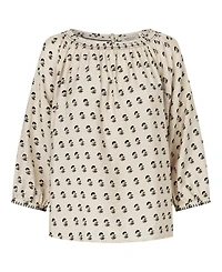Masai Copenhagen Women's Boat Neck Gathered Blouse