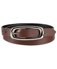 Calvin Klein Skinny Oval Shaped Center Bar Buckle Reversible Dress Belt
