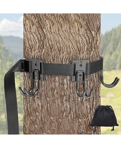Piscifun Tree Stand Gear Hangers 3 Metal Hooks Archery Hunting Accessories With Carry Bag