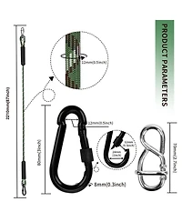 Piscifun Heavy Duty Adjustable Tree Swing Ropes Straps Carabiners 1000lbs Durable Hanging Kit