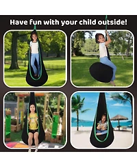 Piscifun Sensory Pod Hammock Swing For Indoor Outdoor Use With Inflatable Cushion And Hardware Kit Special Needs