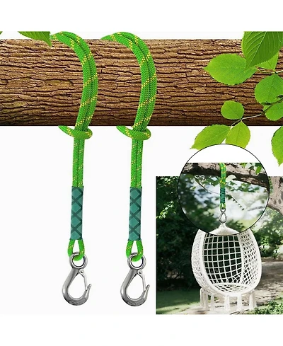 Piscifun Heavy Duty Tree Swing Rope Kit Hammock Straps With Carabiners 2 Pack