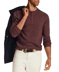Weatherproof Vintage Men's Variegated Microstripe Waffle Henley T-Shirt
