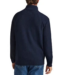 Weatherproof Vintage Men's Trellis Textured Fuzzy Quarter-Zip Sweater