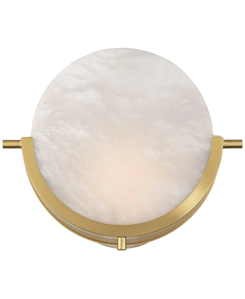 360 Lighting Barranco 9 1/2" High Warm Gold Alabaster Led Wall Sconce Set of 2