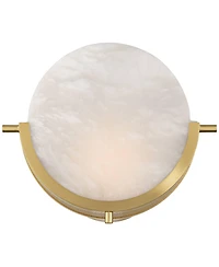 360 Lighting Barranco 9 1/2" High Warm Gold Alabaster Led Wall Sconce Set of 2
