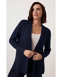 Celtic & Co. Women's Longline Ribbed Cardigan